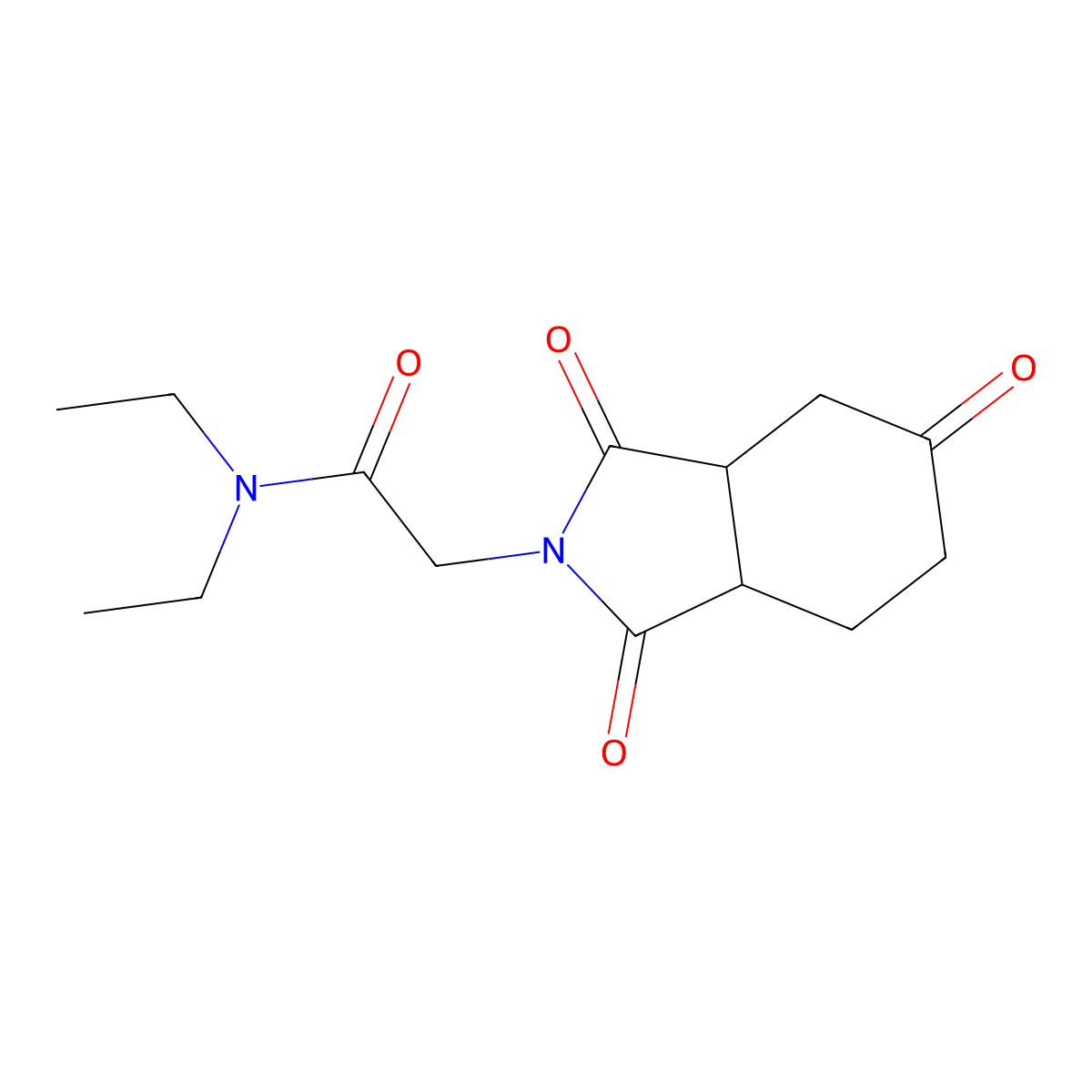 N,N-diethyl-2-(1,3,6-trioxo-4,5,7,7a-tetrahydro-3aH-isoindol-2-yl)acetamide molecular structure, CAS 22931-51-7