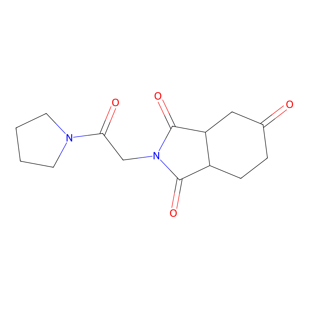 2-(2-oxo-2-pyrrolidin-1-ylethyl)-4,6,7,7a-tetrahydro-3aH-isoindole-1,3,5-trione molecular structure, CAS 22931-52-8