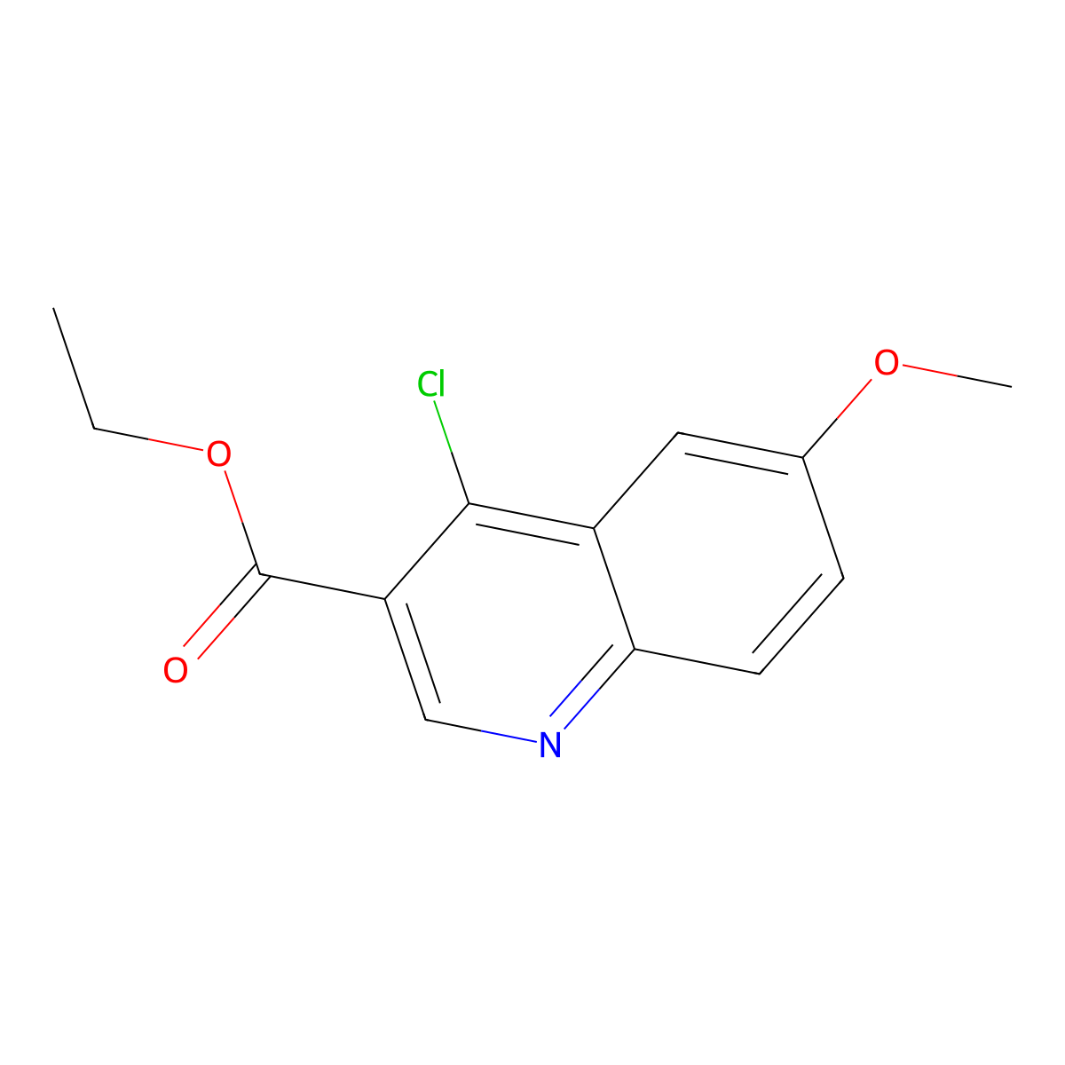 Ethyl 4-chloro-6-methoxyquinoline-3-carboxylate molecular structure, CAS 22931-71-1