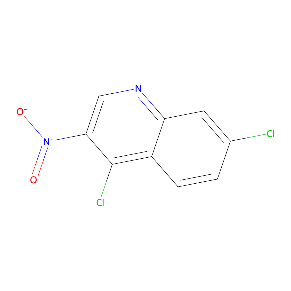 4,7-Dichloro-3-nitroquinoline molecular structure, CAS 22931-74-4