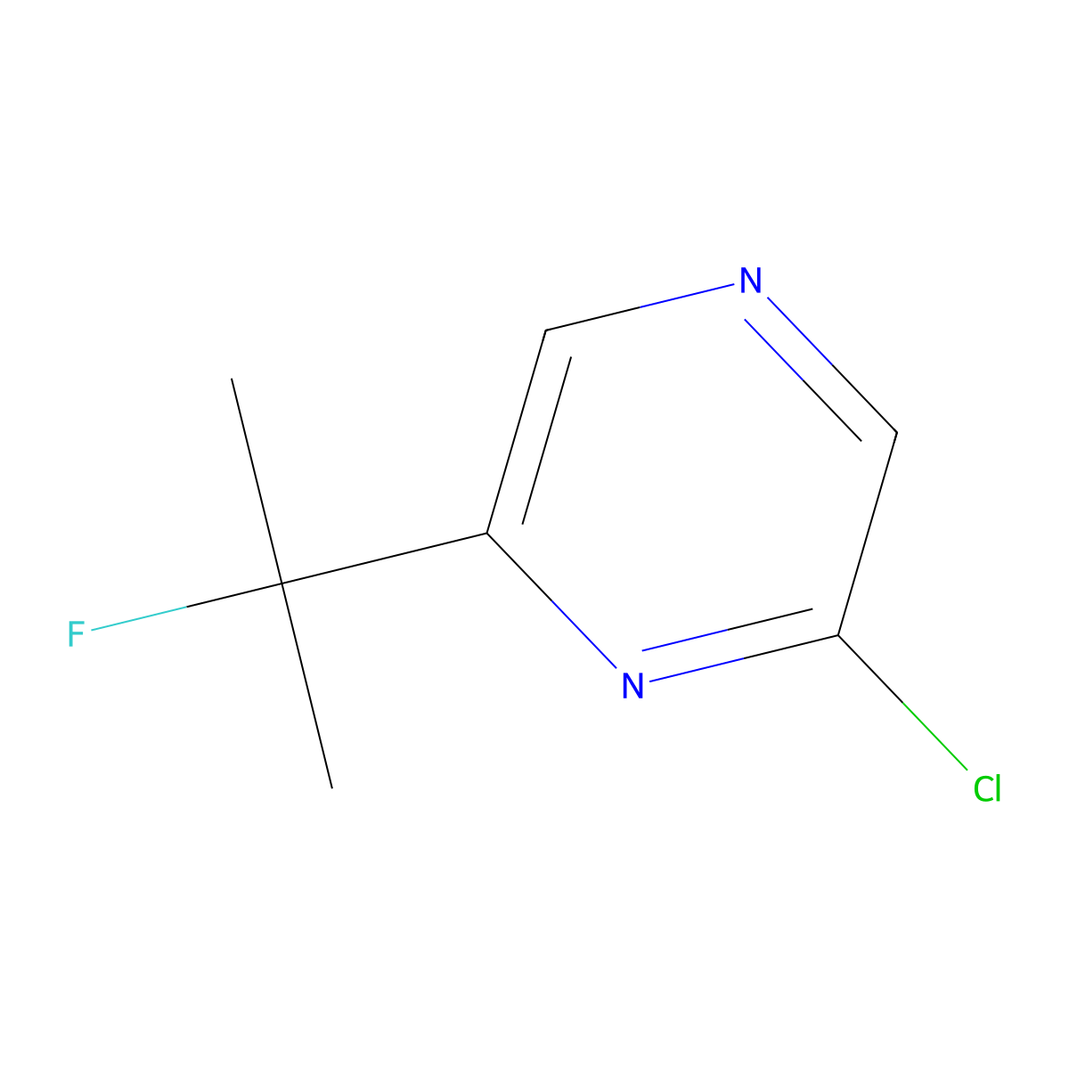 2-Chloro-6-(2-fluoropropan-2-YL)pyrazine molecular structure, CAS 2293100-10-2