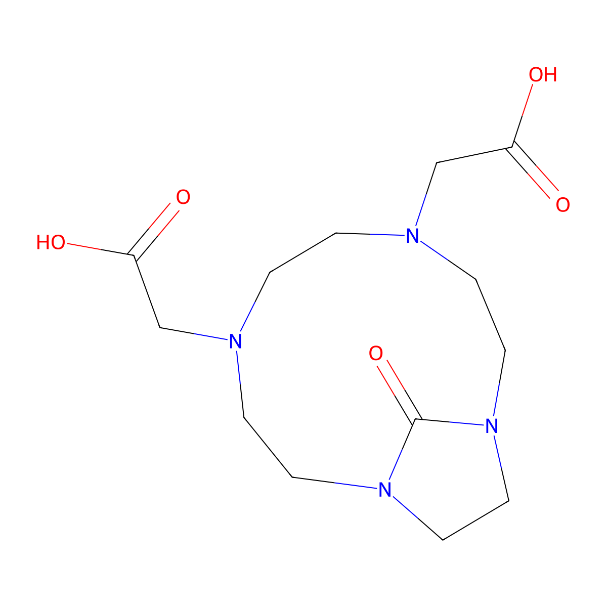 13-oxo-1,4,7,10-Tetraazabicyclo[8.2.1]tridecane-4,7-diacetic Acid molecular structure, CAS 229312-33-8