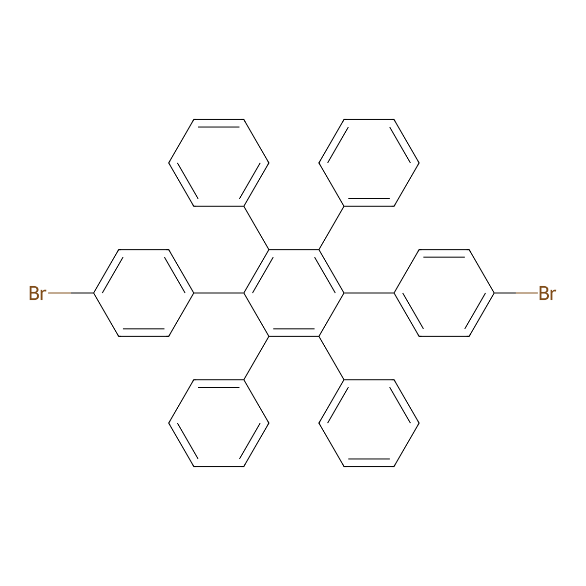 4-Bromo-4'-(4-bromophenyl)-3',5',6'-triphenyl-1,1':2',1''-terphenyl molecular structure, CAS 22932-54-3