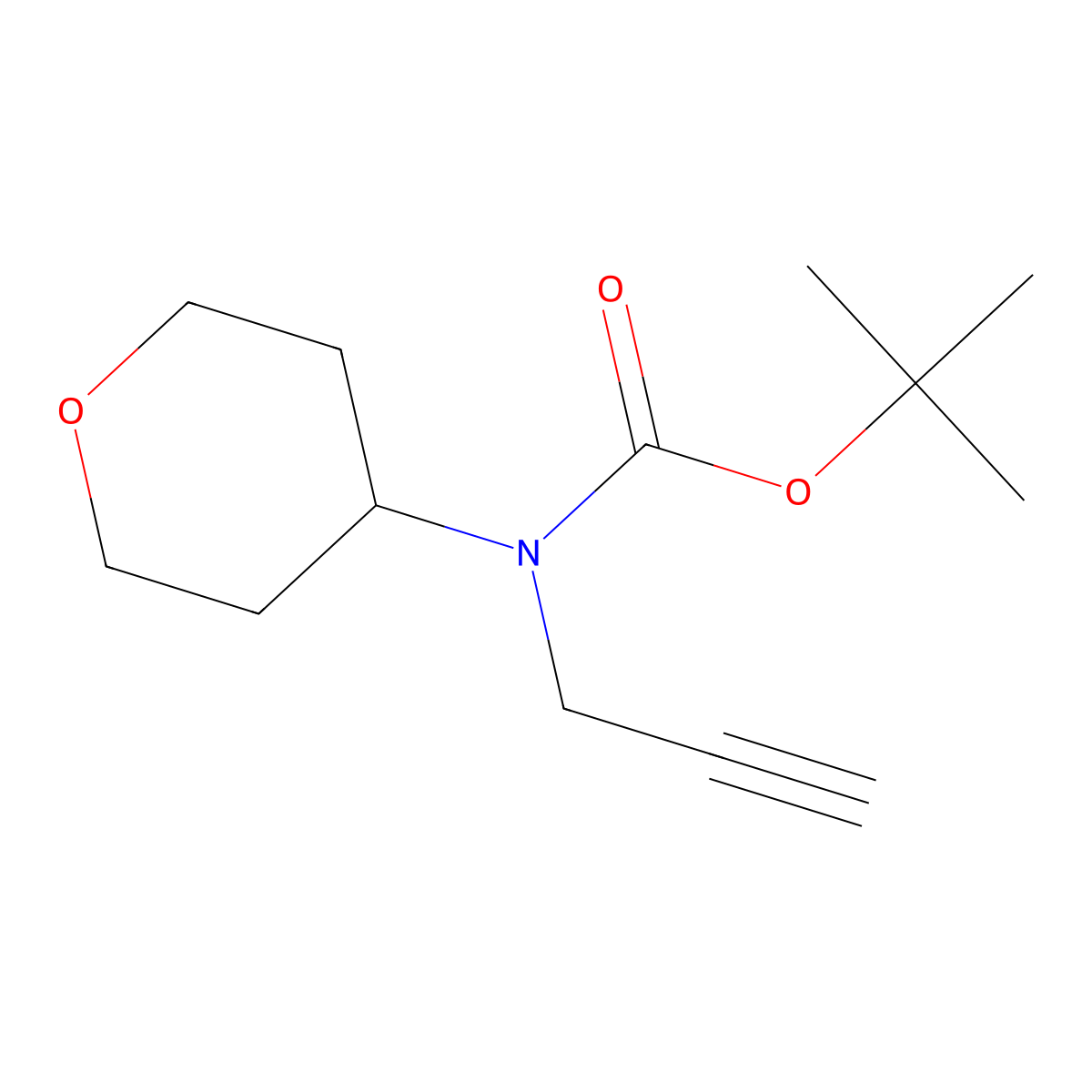tert-butyl N-(oxan-4-yl)-N-(prop-2-yn-1-yl)carbamate molecular structure, CAS 2293210-67-8