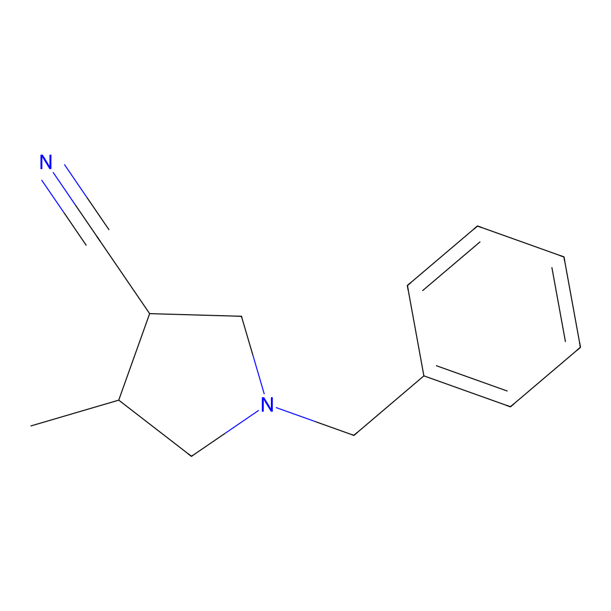 (3S,4S)-1-benzyl-4-methylpyrrolidine-3-carbonitrile molecular structure, CAS 229322-74-1