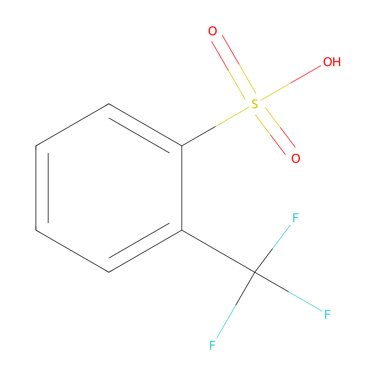2-(Trifluoromethyl)benzene-1-sulfonic acid molecular structure, CAS 229326-04-9
