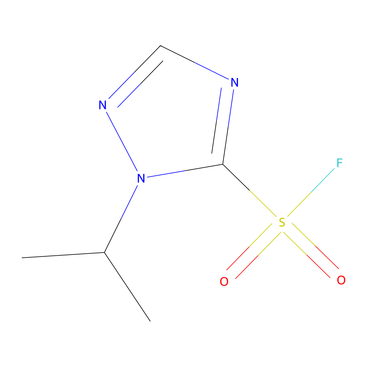 1-(propan-2-yl)-1H-1,2,4-triazole-5-sulfonylfluoride molecular structure, CAS 2293269-07-3