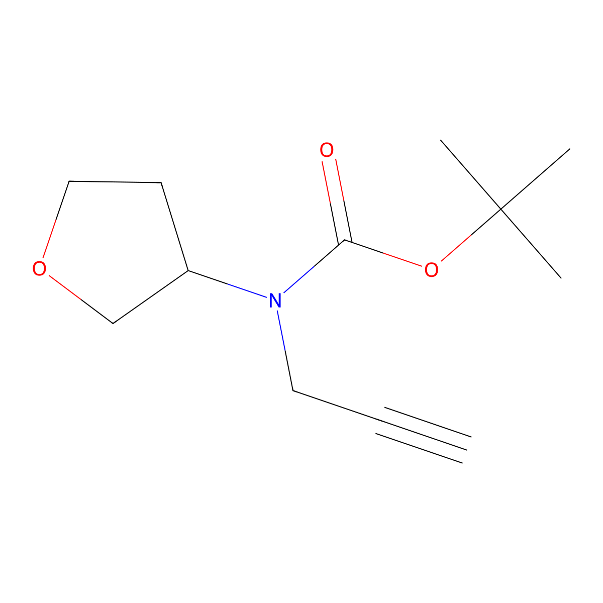 tert-butyl N-(oxolan-3-yl)-N-(prop-2-yn-1-yl)carbamate molecular structure, CAS 2293288-60-3