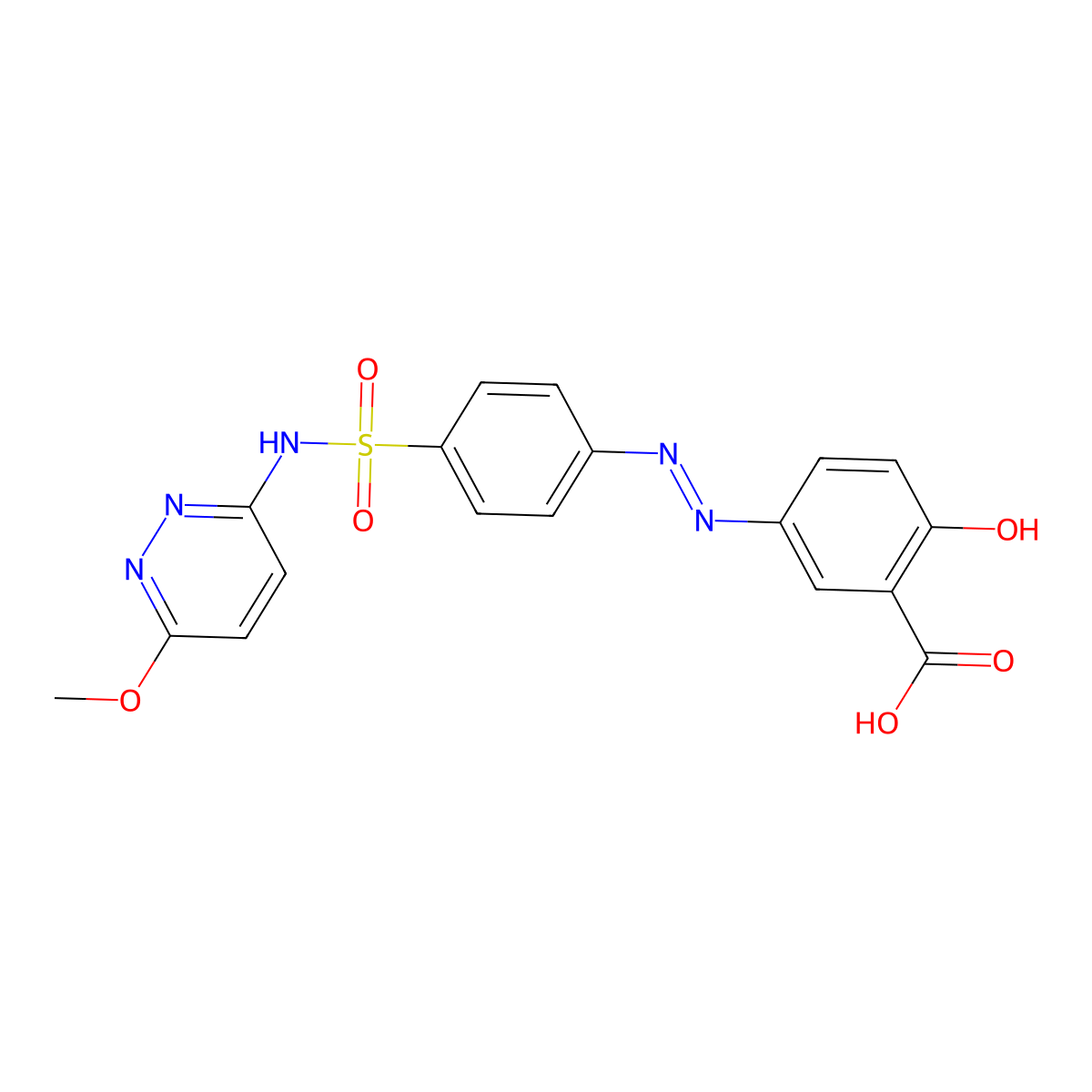 Salazodin molecular structure, CAS 22933-72-8