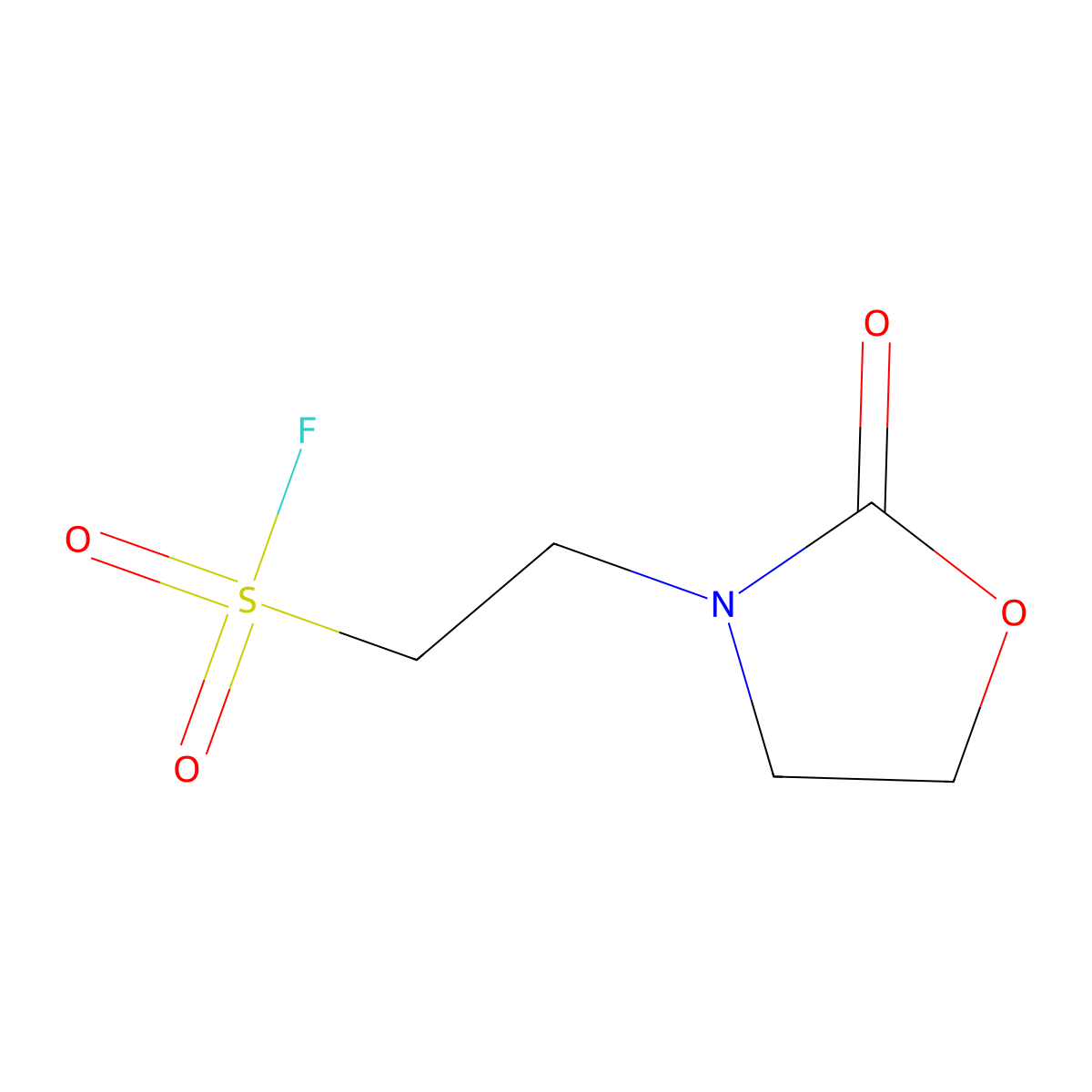 2-(2-Oxo-1,3-oxazolidin-3-yl)ethane-1-sulfonyl fluoride molecular structure, CAS 2293372-00-4