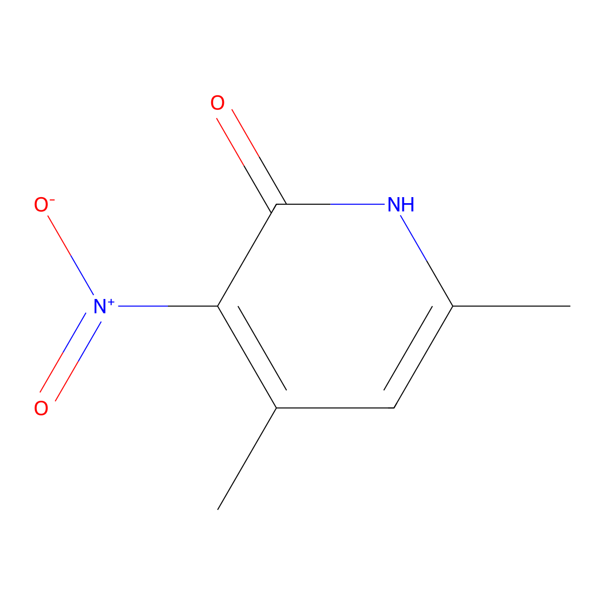 4,6-Dimethyl-3-nitropyridin-2(1H)-one molecular structure, CAS 22934-13-0