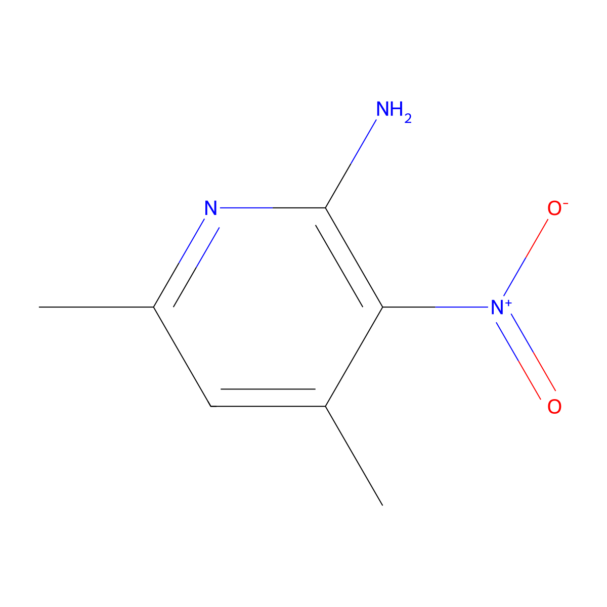 4,6-Dimethyl-3-nitropyridin-2-amine molecular structure, CAS 22934-23-2