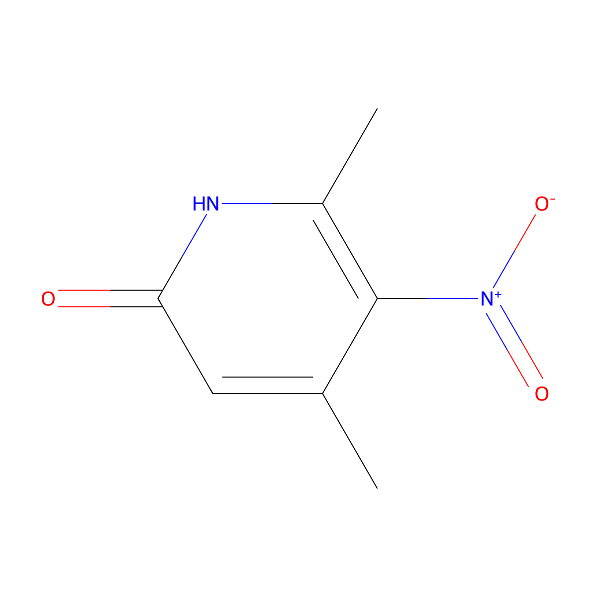 4,6-Dimethyl-5-nitropyridin-2(1H)-one molecular structure, CAS 22934-24-3