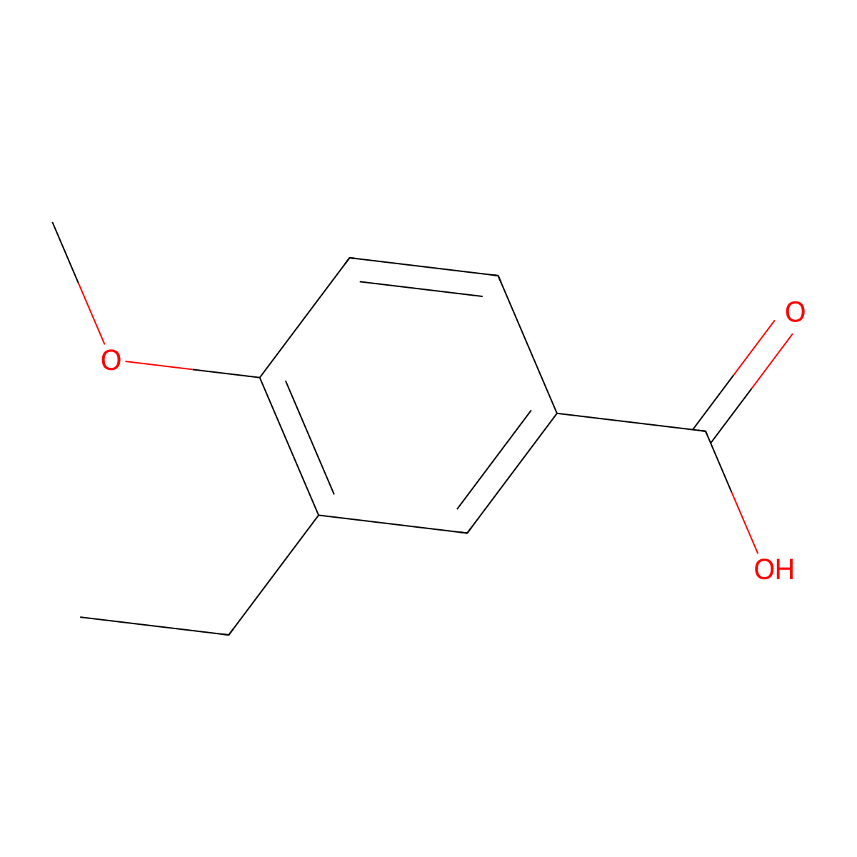 3-Ethyl-4-methoxybenzoic acid molecular structure, CAS 22934-35-6