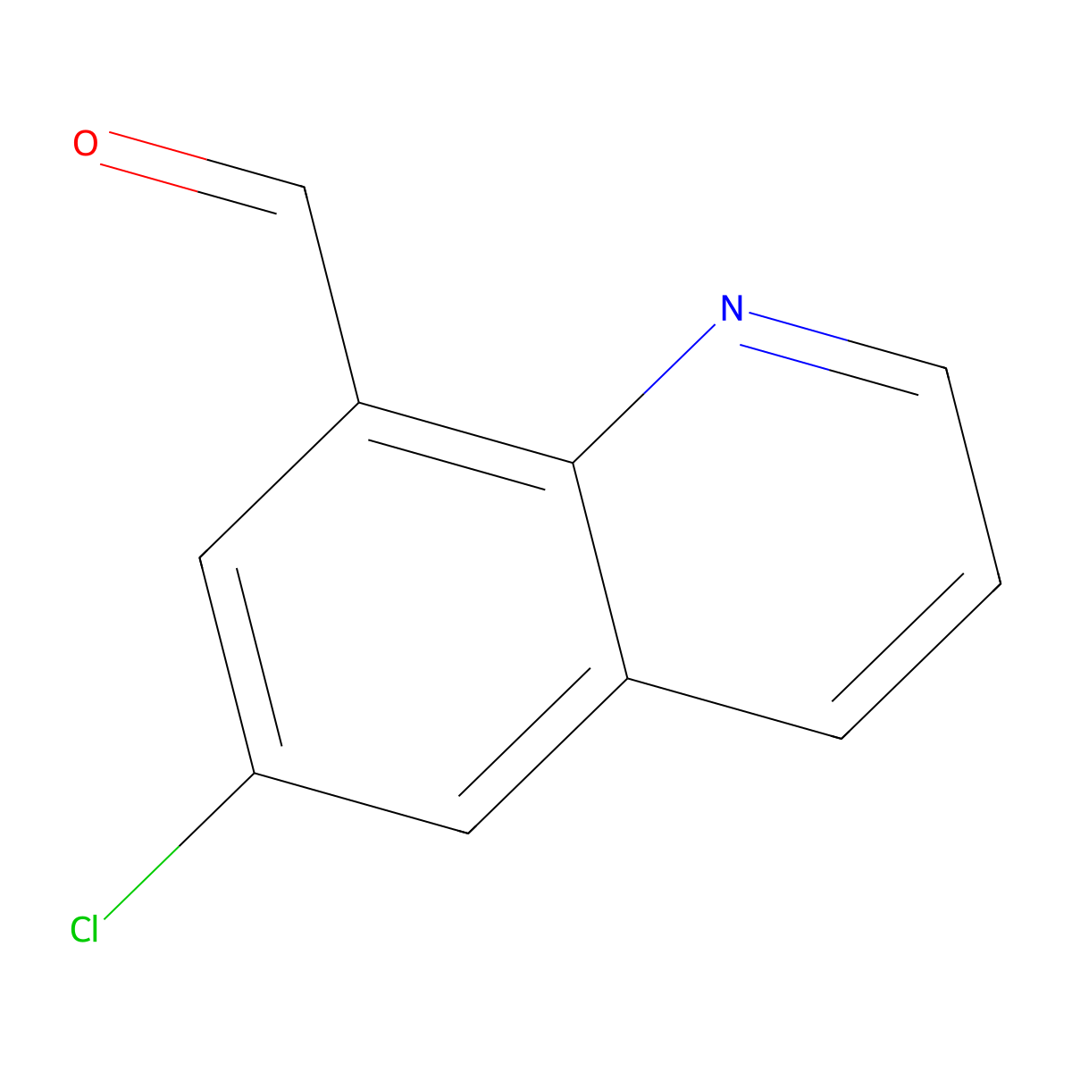 6-Chloroquinoline-8-carbaldehyde molecular structure, CAS 22934-45-8