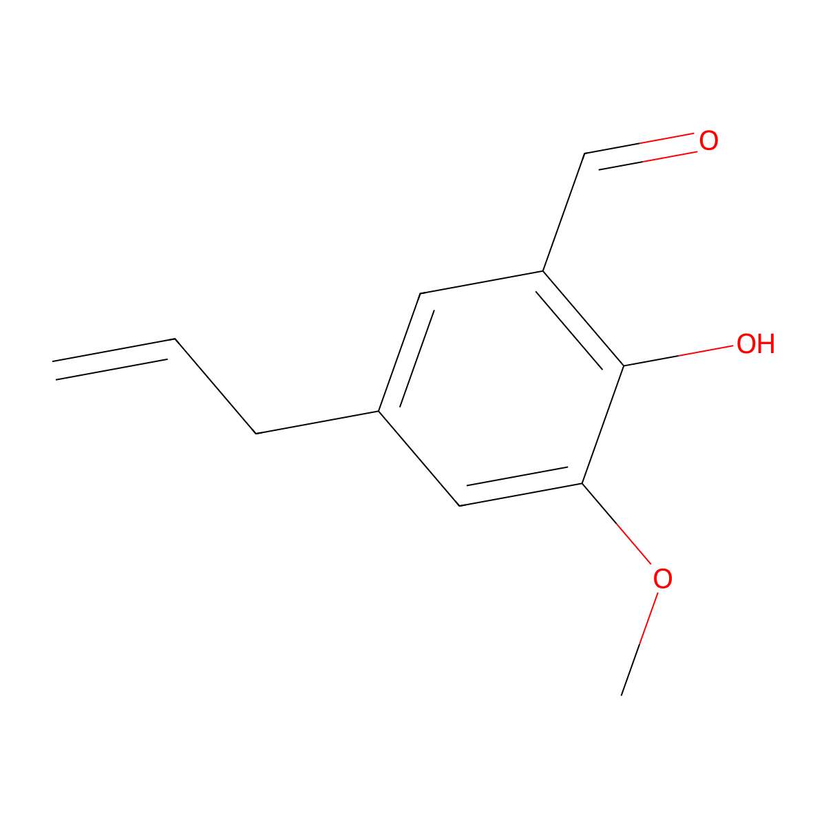 5-Allyl-2-hydroxy-3-methoxybenzaldehyde molecular structure, CAS 22934-51-6