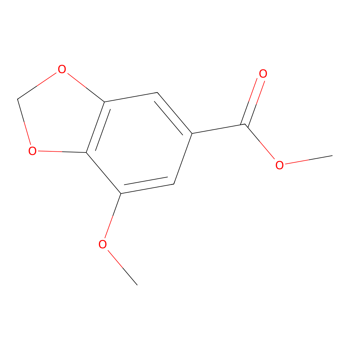 Methyl 3,4-methylenedioxy-5-methoxybenzoate molecular structure, CAS 22934-58-3