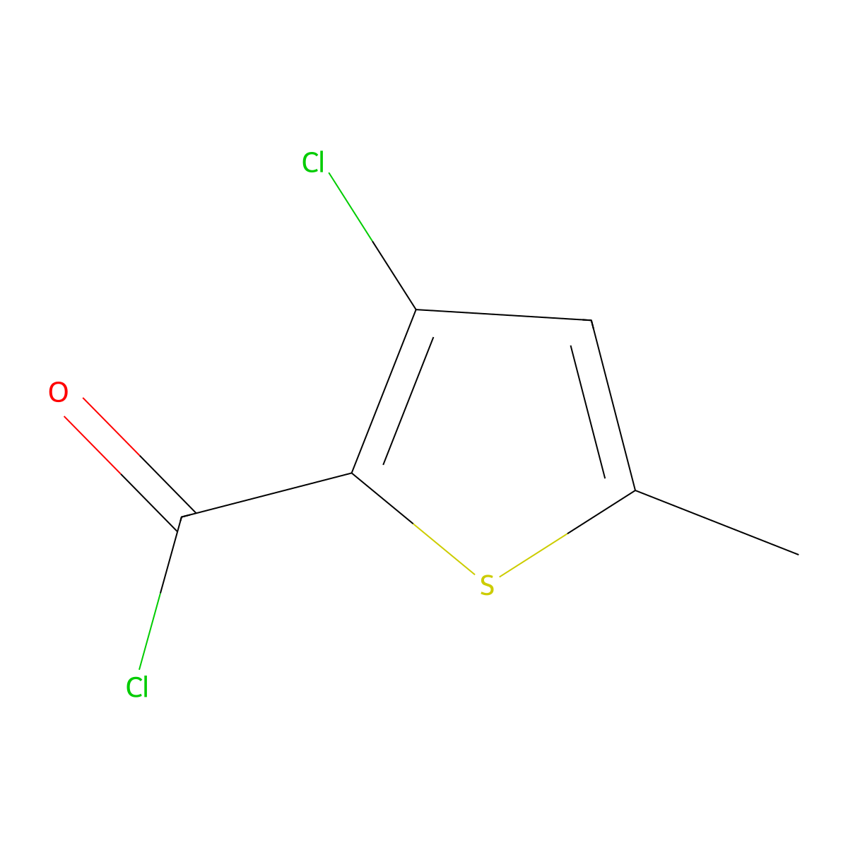 3-Chloro-5-methylthiophene-2-carbonyl chloride molecular structure, CAS 229343-00-4
