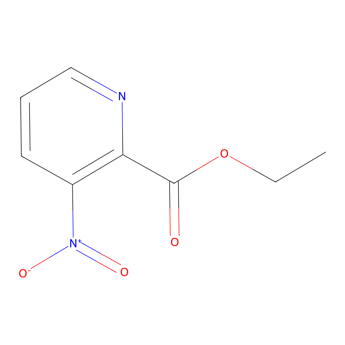 Ethyl 3-nitropyridine-2-carboxylate molecular structure, CAS 229343-13-9