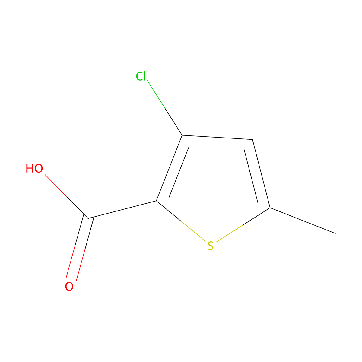 3-Chloro-5-methylthiophene-2-carboxylic acid molecular structure, CAS 229343-22-0
