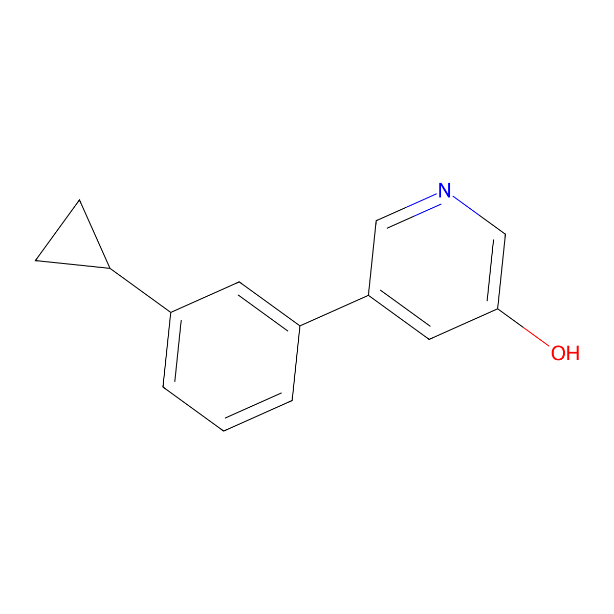 5-(3-Cyclopropylphenyl)-3-pyridinol molecular structure, CAS 2293458-10-1