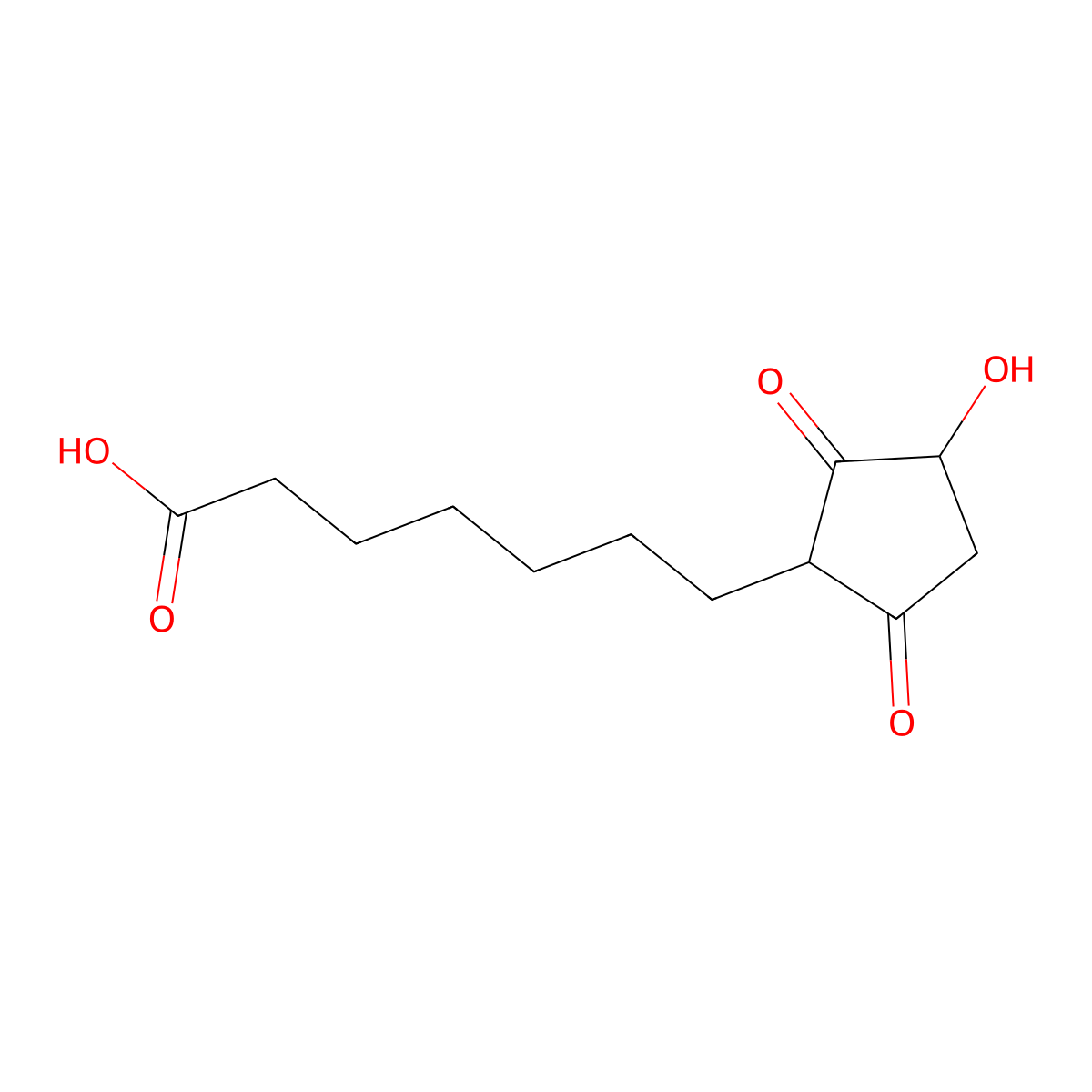 7-(3-Hydroxy-2,5-dioxocyclopentyl)heptanoic acid molecular structure, CAS 22935-43-9