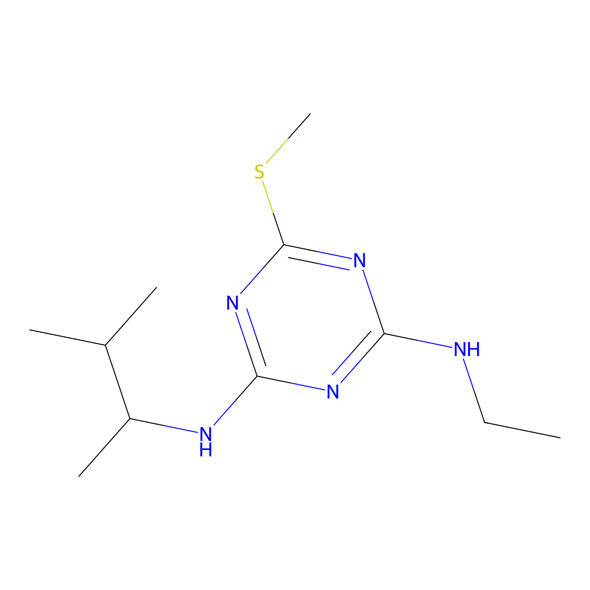 Dimethametryn molecular structure, CAS 22936-75-0