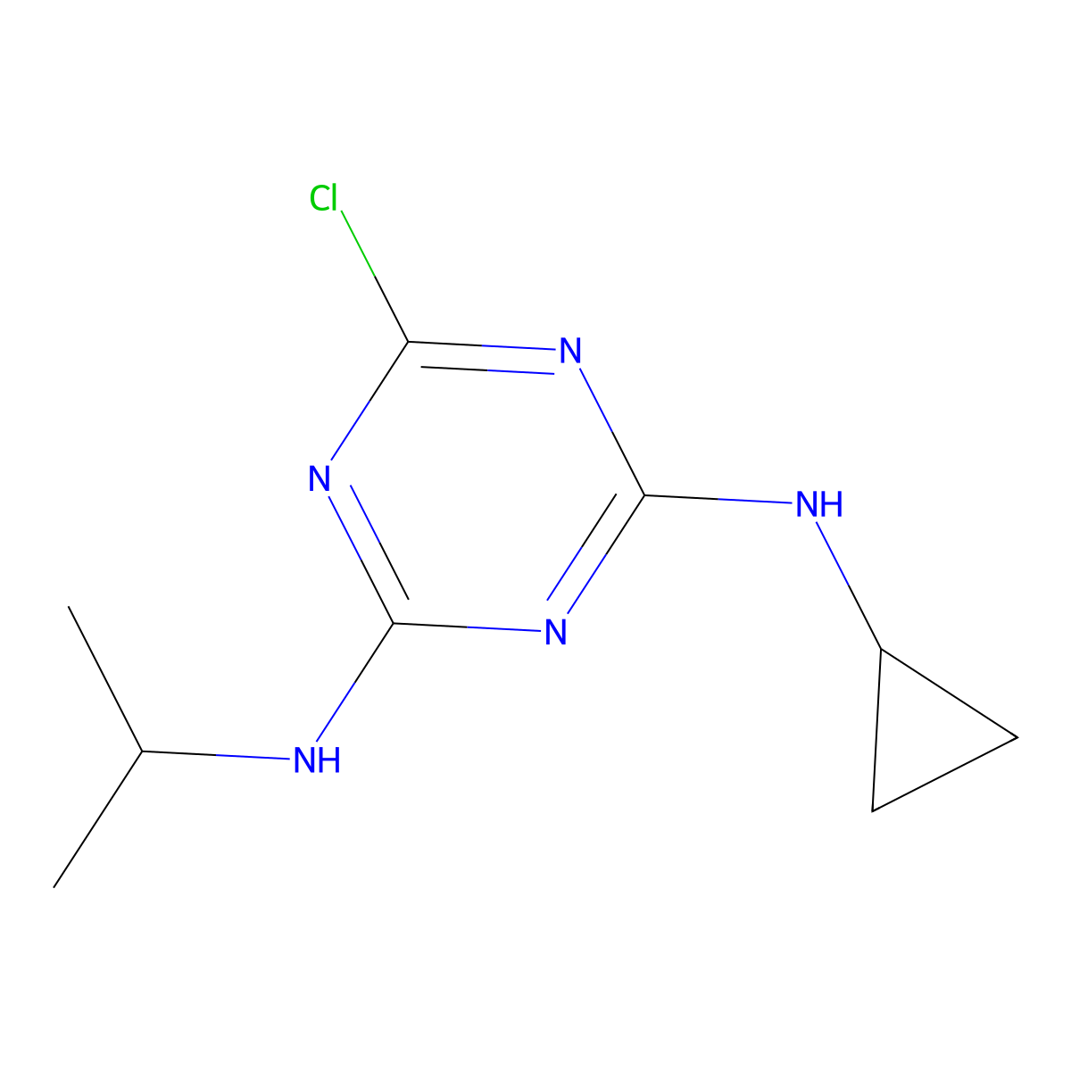 Cyprazine molecular structure, CAS 22936-86-3