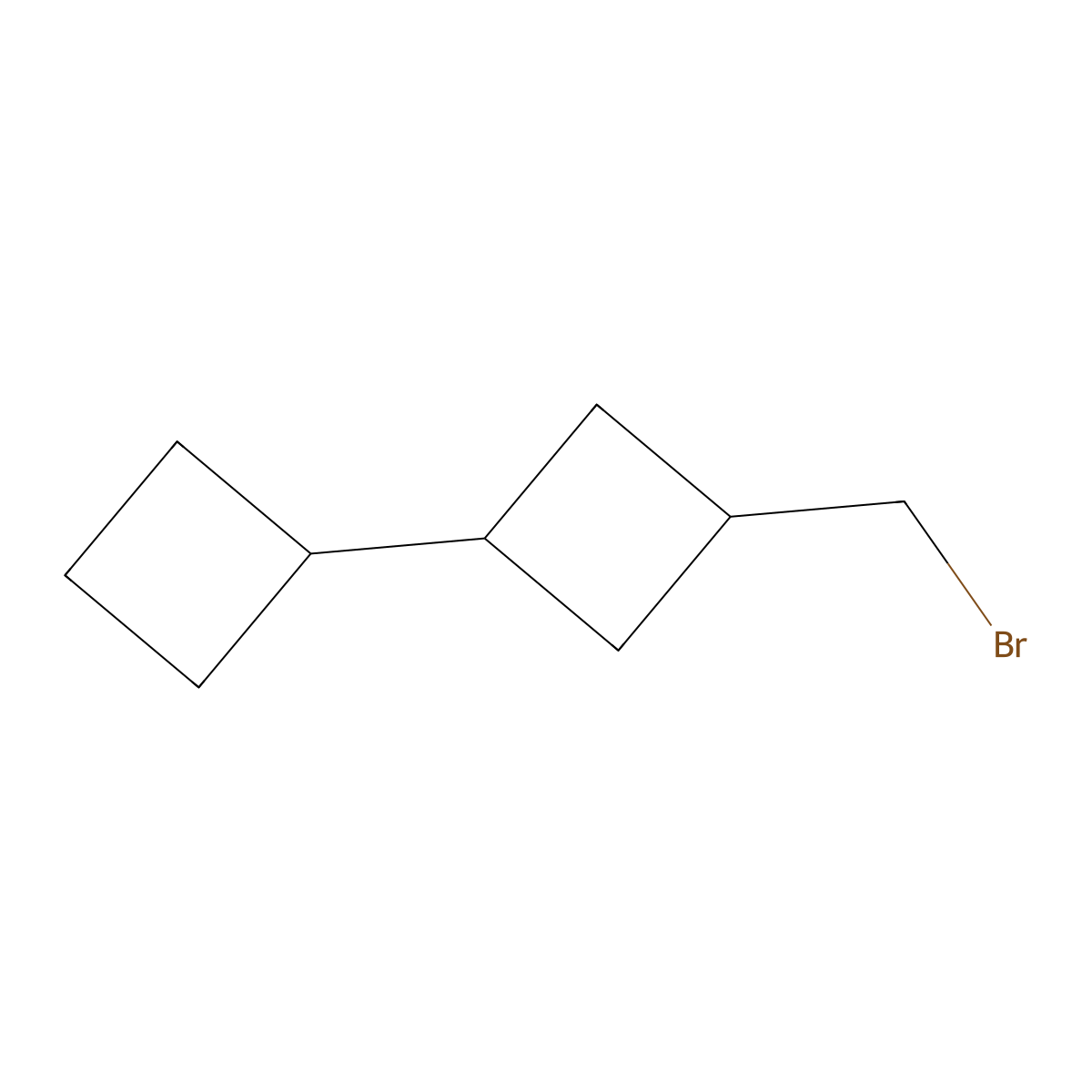 1-(Bromomethyl)-3-cyclobutylcyclobutane molecular structure, CAS 2293649-18-8
