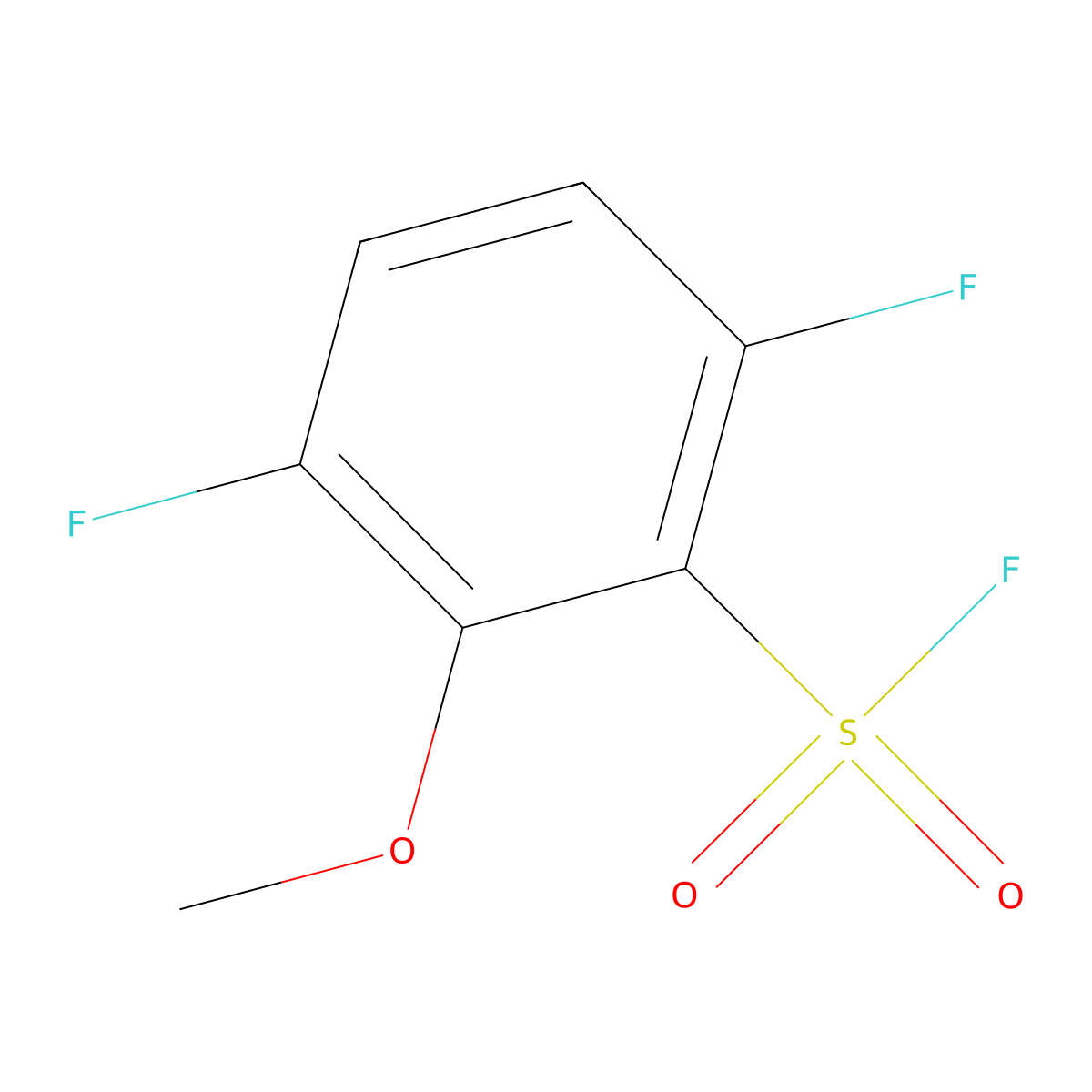 3,6-Difluoro-2-methoxybenzene-1-sulfonyl fluoride molecular structure, CAS 2293682-34-3
