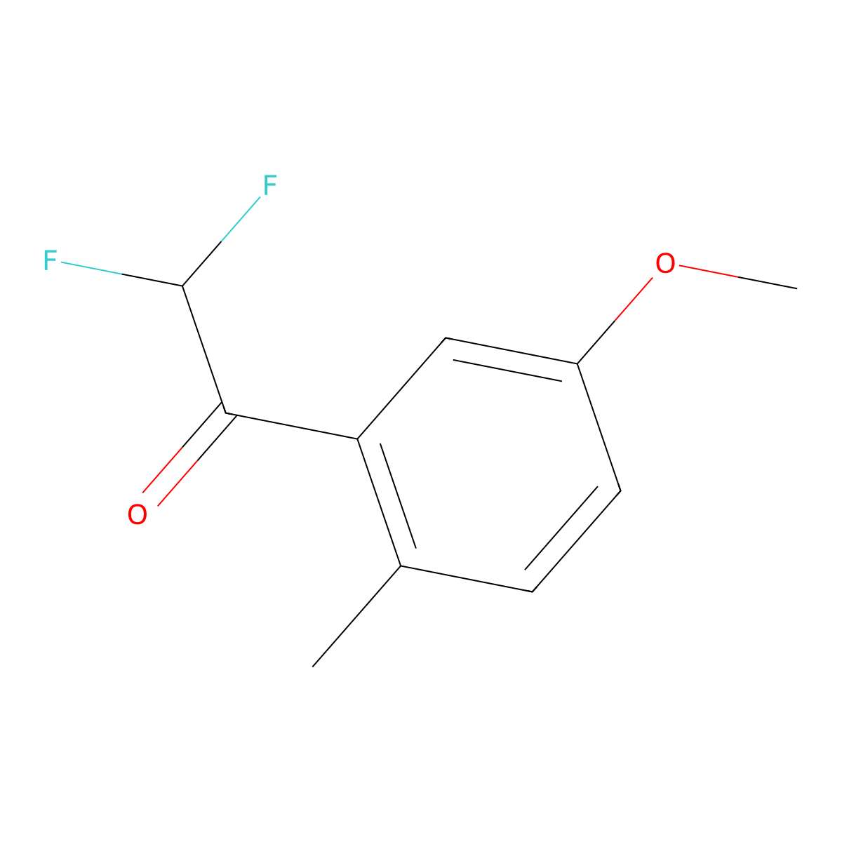 2,2-Difluoro-1-(5-methoxy-2-methylphenyl)ethanone molecular structure, CAS 2293687-97-3