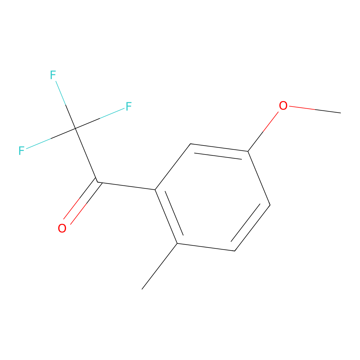 2,2,2-Trifluoro-1-(5-methoxy-2-methylphenyl)ethanone molecular structure, CAS 2293688-01-2
