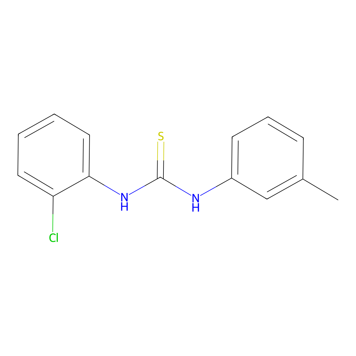 1-(2-Chlorophenyl)-3-(3-methylphenyl)thiourea molecular structure, CAS 22937-87-7