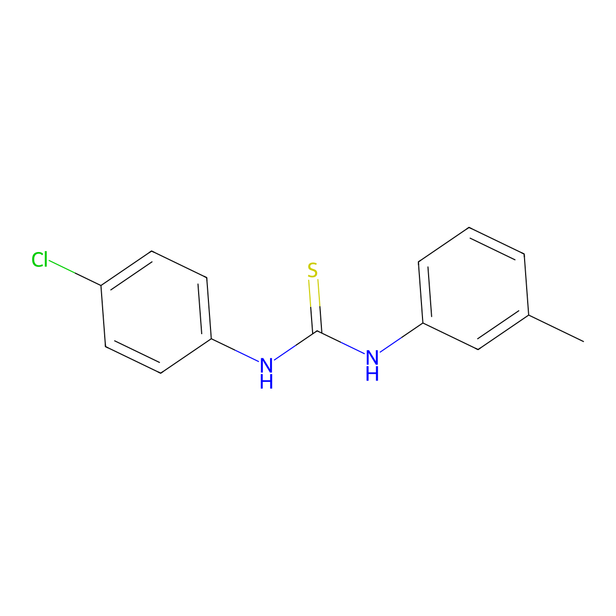 1-(4-Chlorophenyl)-3-(3-methylphenyl)thiourea molecular structure, CAS 22937-89-9