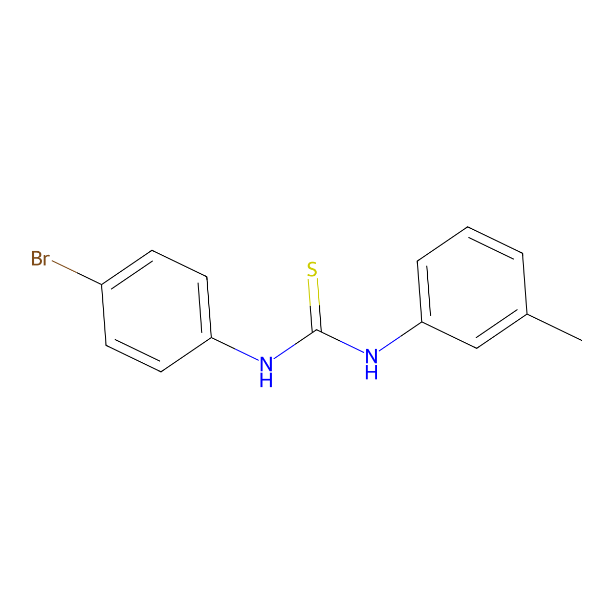 1-(4-Bromophenyl)-3-(3-methylphenyl)thiourea molecular structure, CAS 22937-95-7