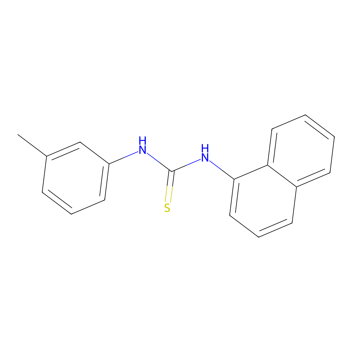 1-(3-Methylphenyl)-3-naphthalen-1-ylthiourea molecular structure, CAS 22937-98-0