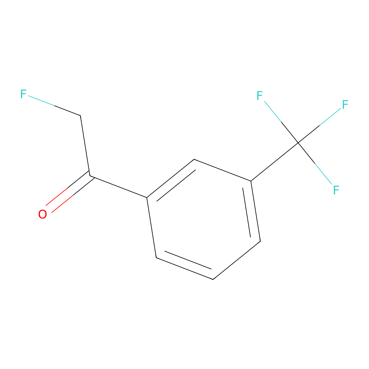 2-Fluoro-1-(3-(trifluoromethyl)phenyl)ethanone molecular structure, CAS 2293725-34-3