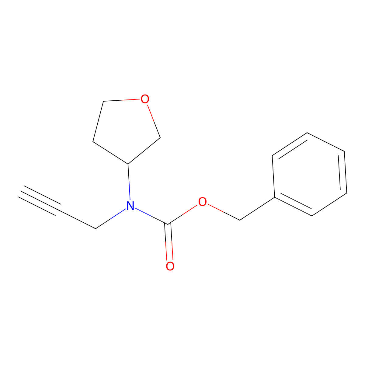 benzyl N-(oxolan-3-yl)-N-(prop-2-yn-1-yl)carbamate molecular structure, CAS 2293763-25-2