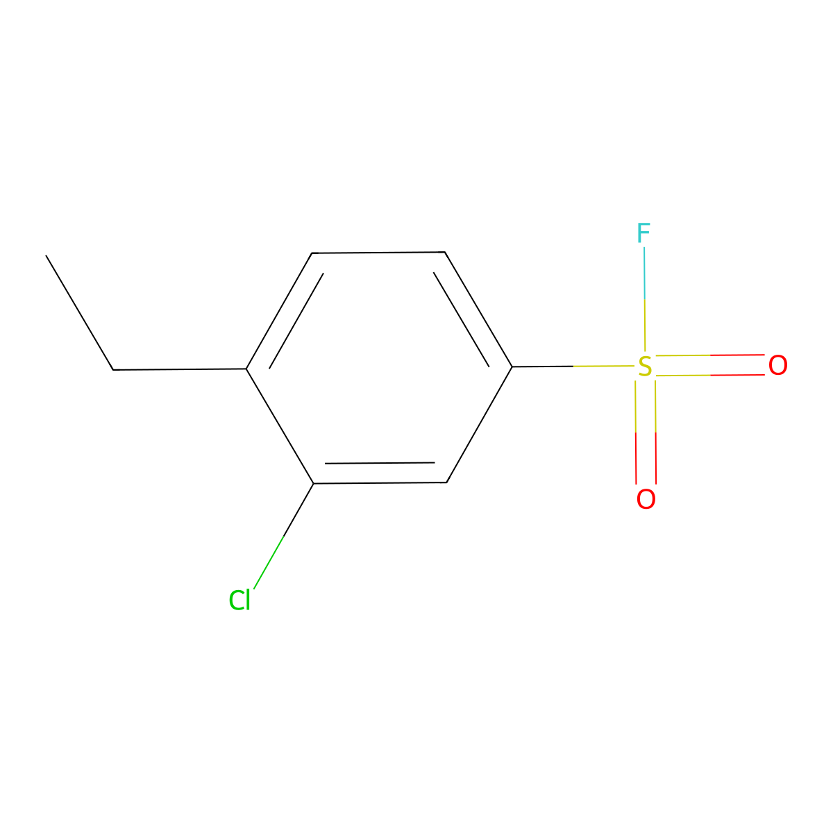 3-Chloro-4-ethylbenzene-1-sulfonyl fluoride molecular structure, CAS 2293773-97-2