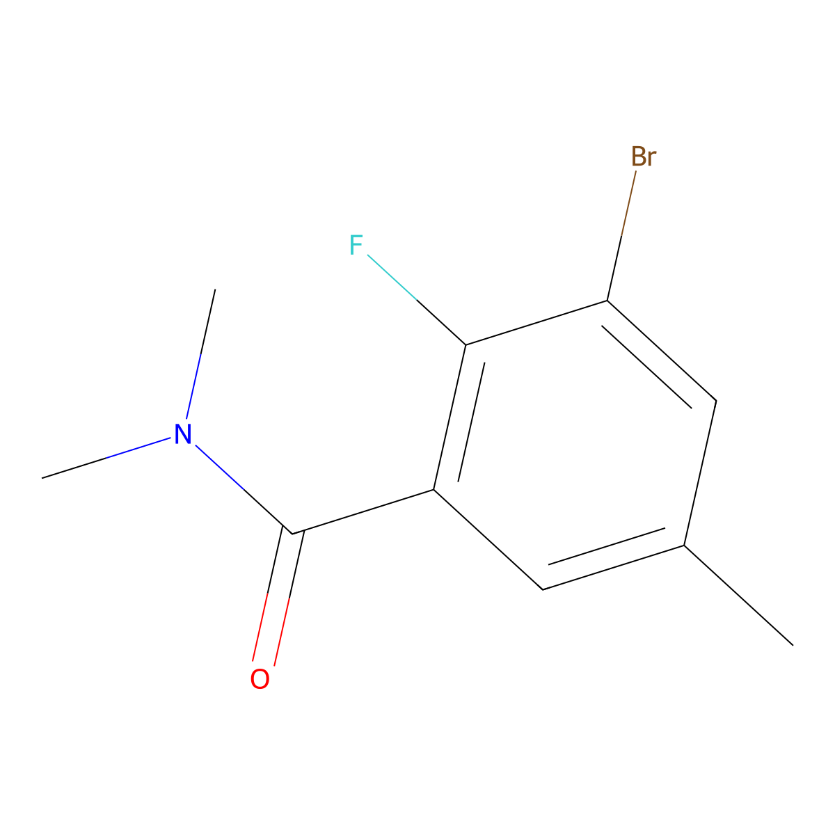 3-Bromo-2-fluoro-N,N,5-trimethylbenzamide molecular structure, CAS 2293793-08-3
