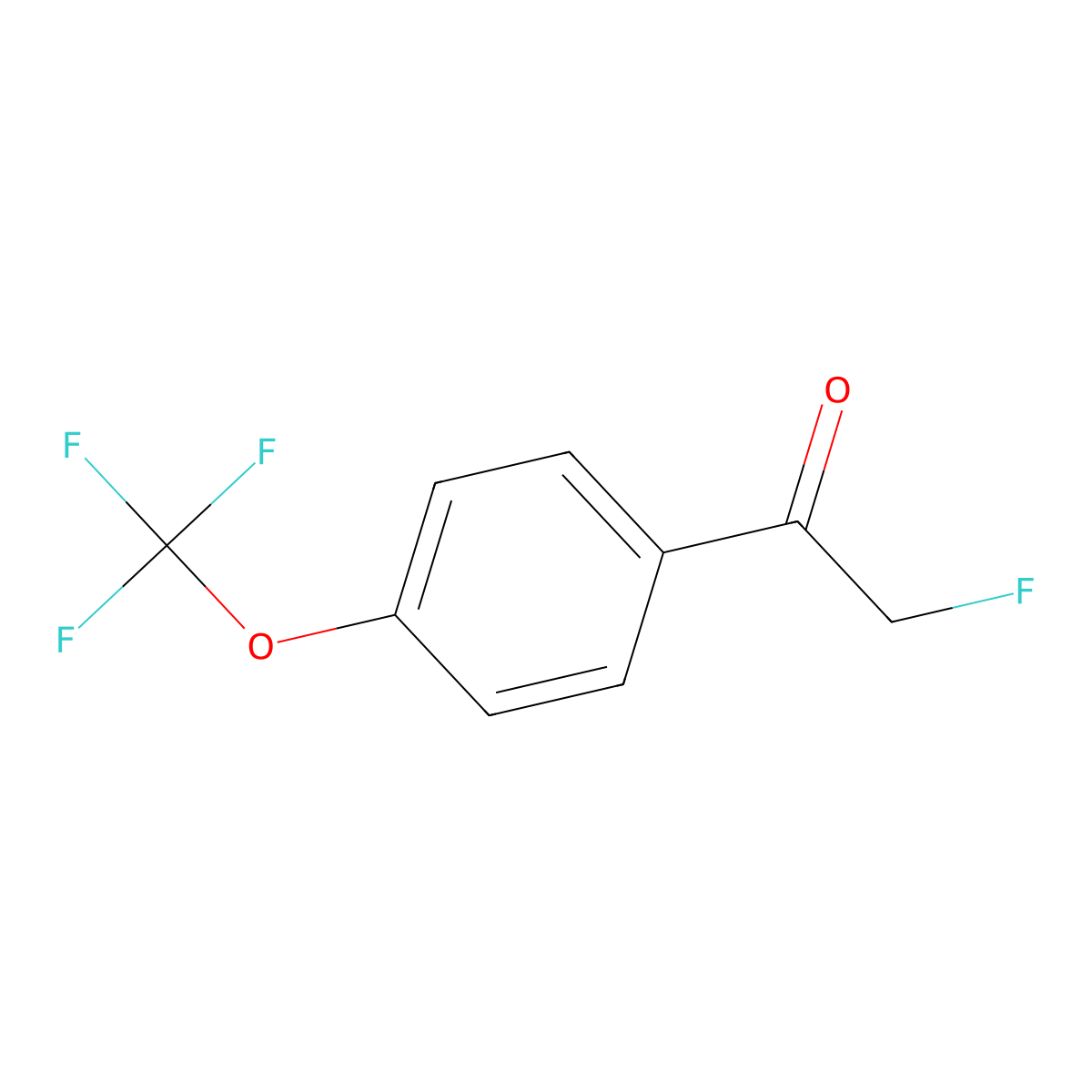 2-Fluoro-1-(4-(trifluoromethoxy)phenyl)ethanone molecular structure, CAS 2293822-19-0