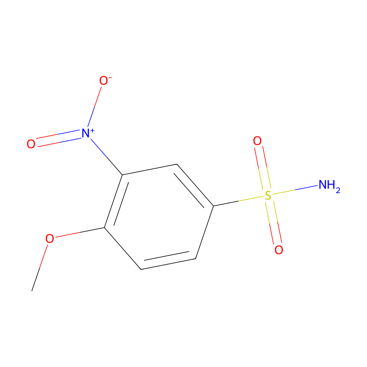 4-Methoxy-3-nitrobenzenesulphonamide molecular structure, CAS 22939-93-1