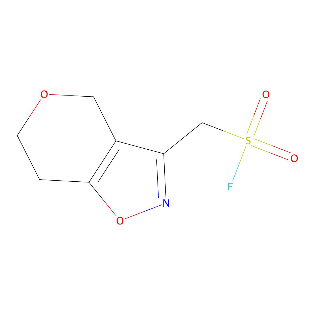 {4H,6H,7H-pyrano[3,4-d][1,2]oxazol-3-yl}methanesulfonyl fluoride molecular structure, CAS 2293955-54-9