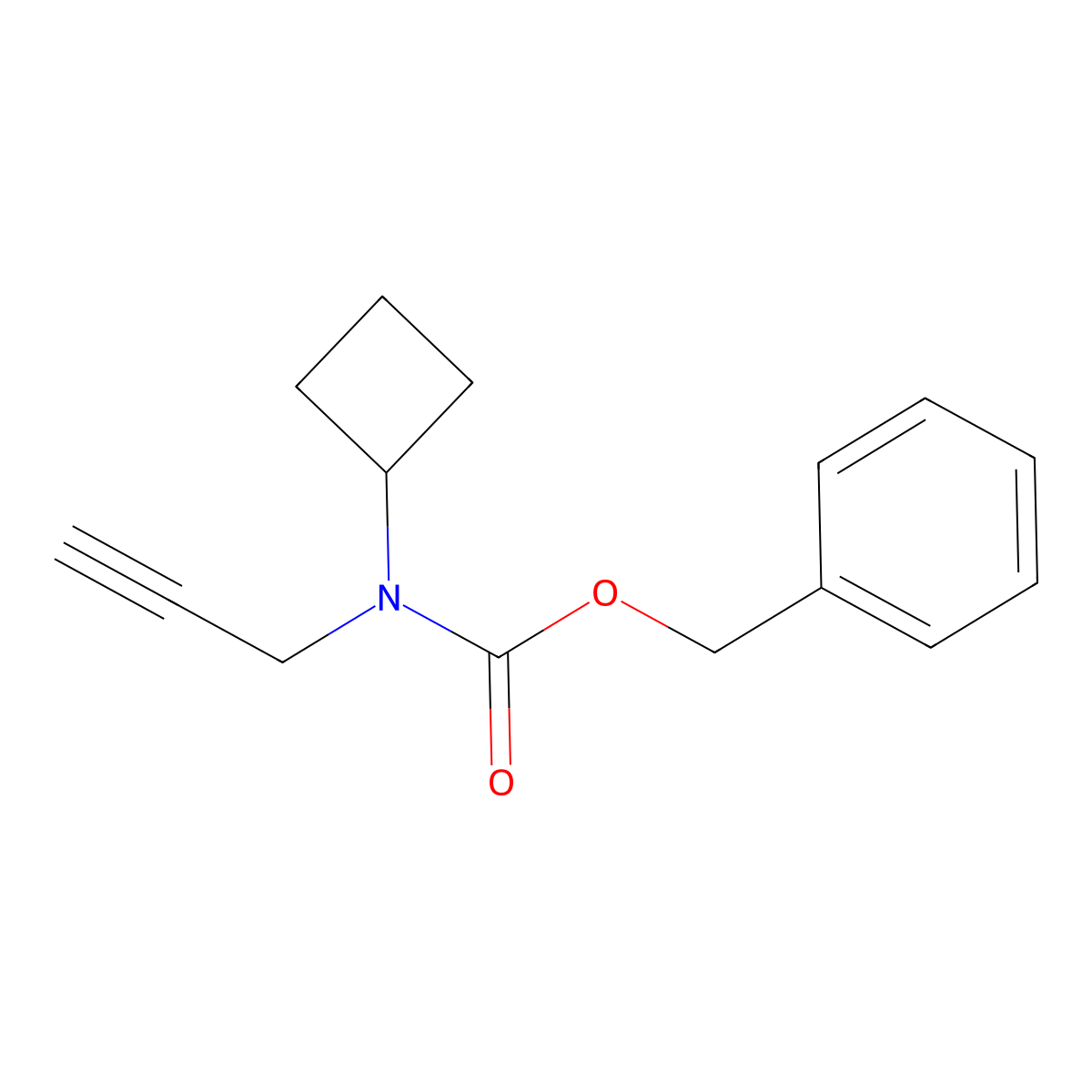 benzyl N-cyclobutyl-N-(prop-2-yn-1-yl)carbamate molecular structure, CAS 2293985-60-9