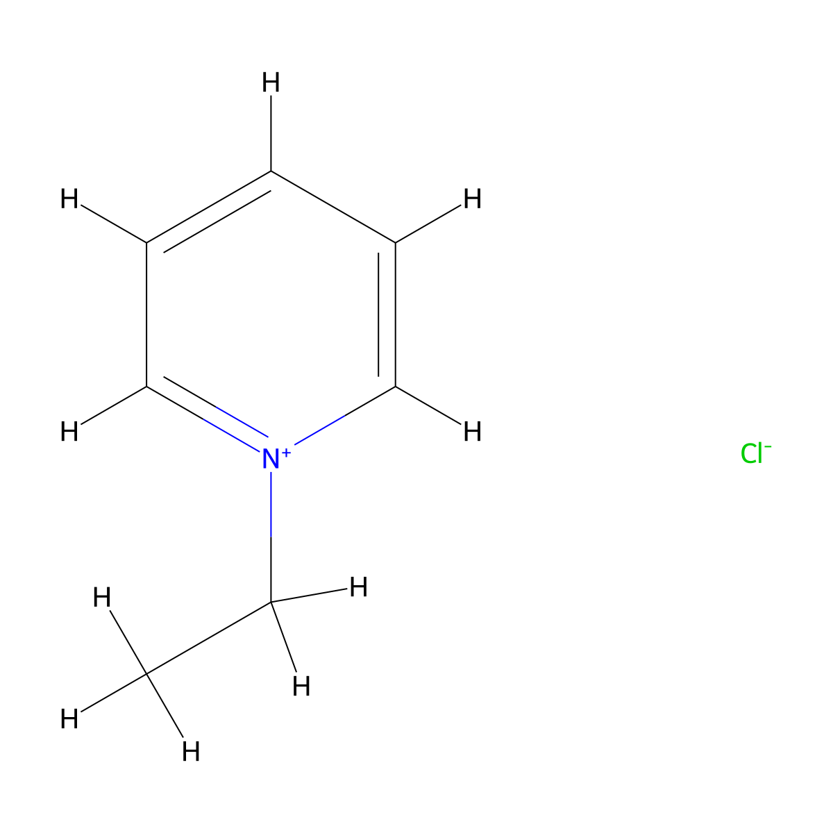 1-Ethylpyridinium Chloride molecular structure, CAS 2294-38-4