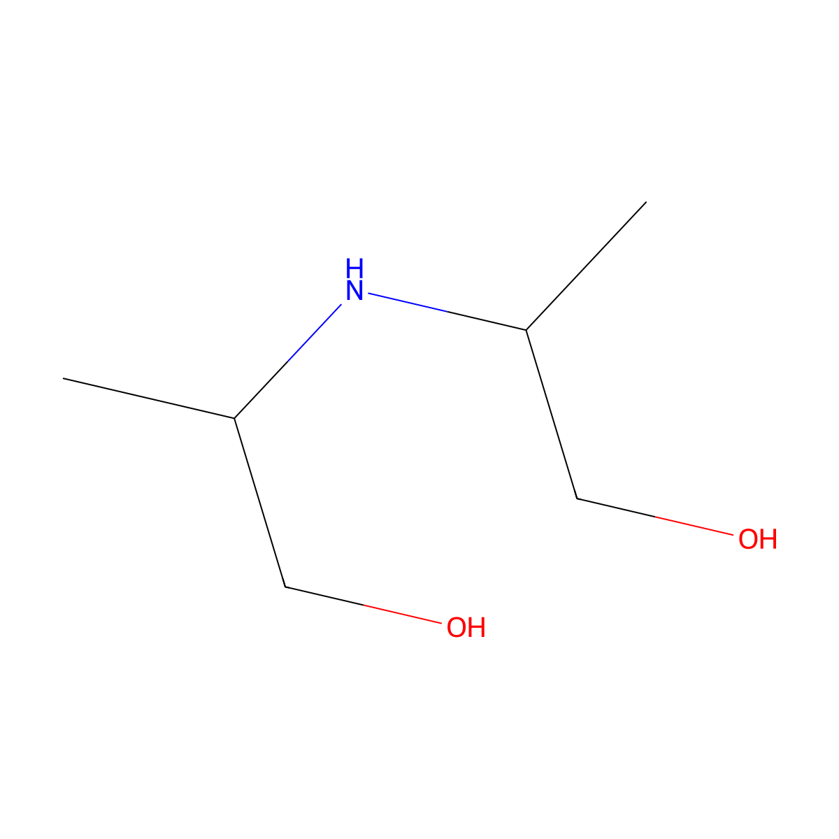 2,2'-Iminodipropanol molecular structure, CAS 2294-46-4
