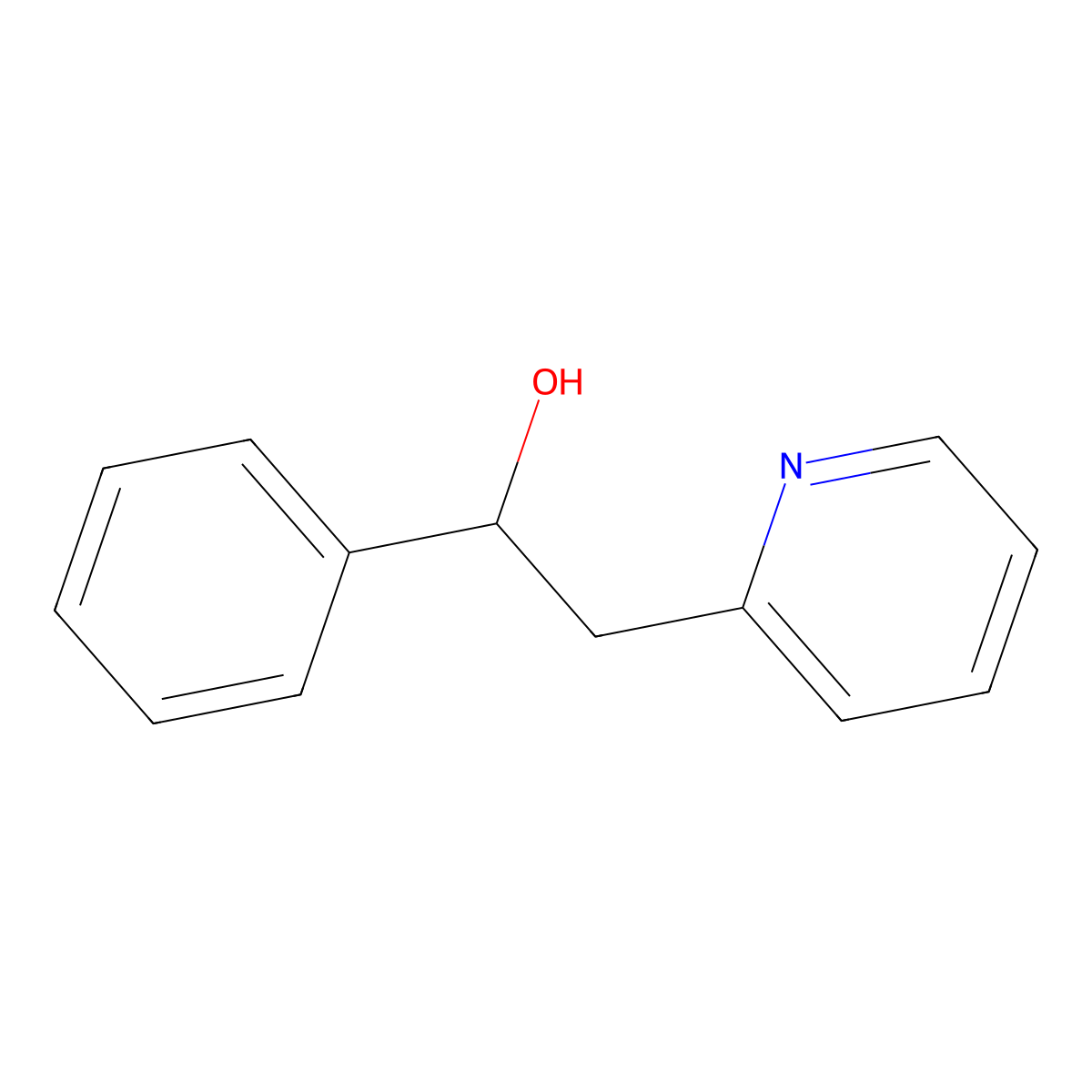 alpha-Phenylpyridine-2-ethanol molecular structure, CAS 2294-74-8