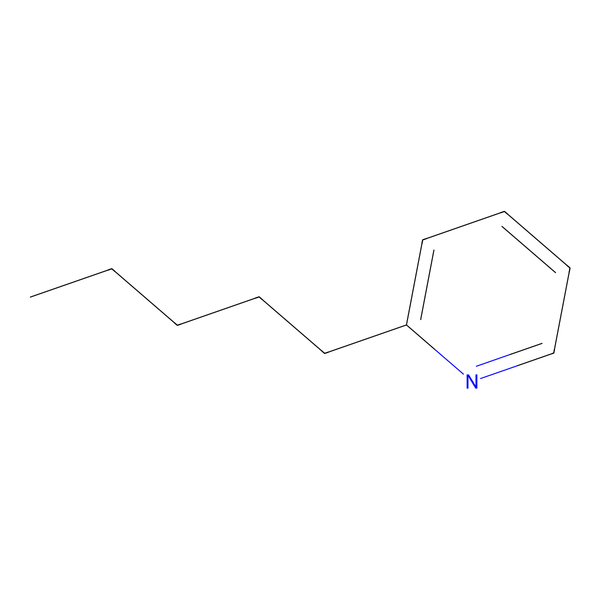 2-Pentylpyridine molecular structure, CAS 2294-76-0