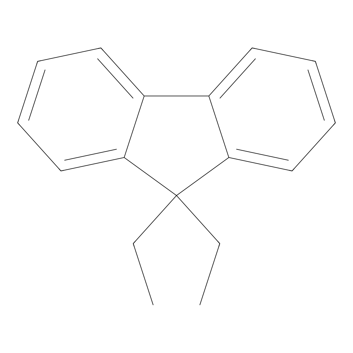 9,9-Diethylfluorene molecular structure, CAS 2294-79-3
