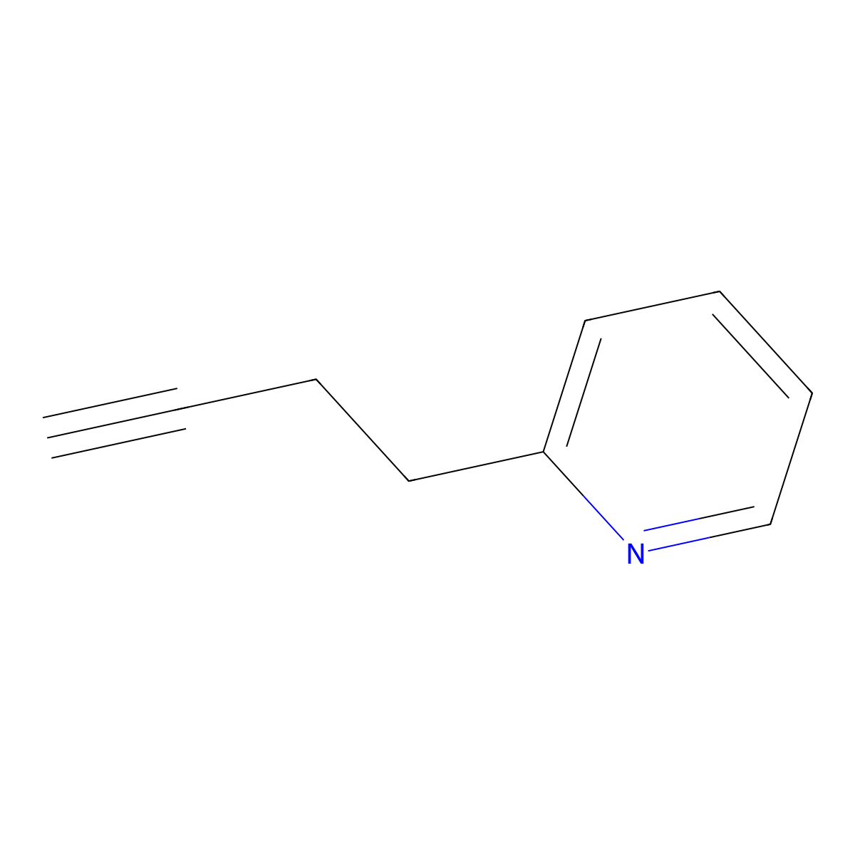 2-(But-3-yn-1-yl)pyridine molecular structure, CAS 2294-98-6